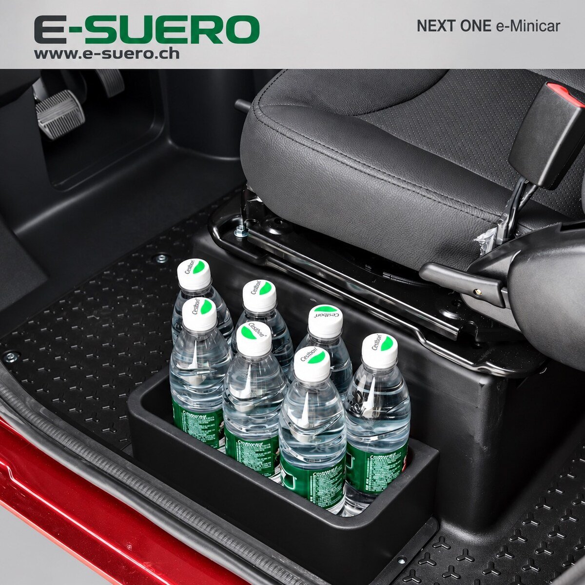 E-Suero NEXT ONE TSC e-Minicar 25 km/h Lithium Edition — Stauraum unter dem Beifahrersitz